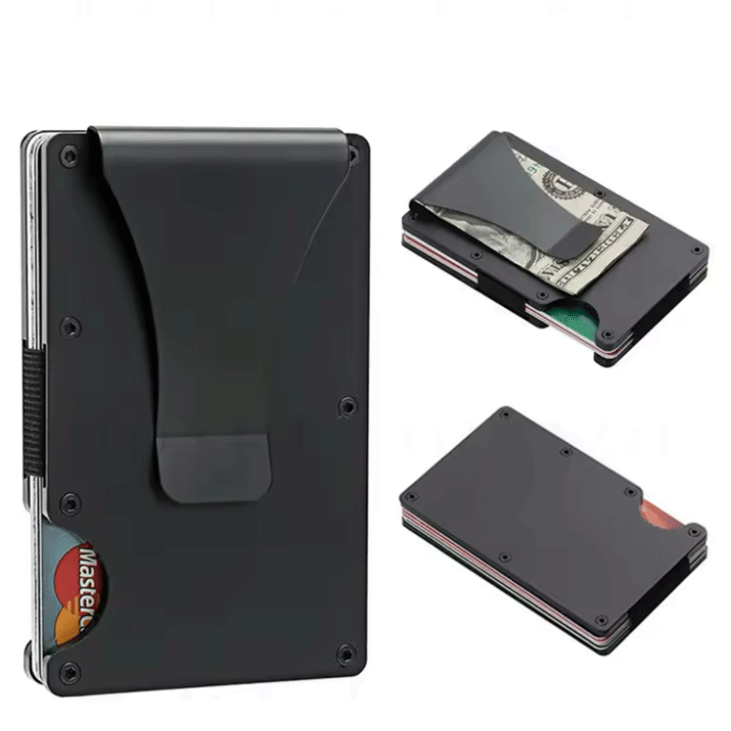 Front Pocket RFID Blocking Minimalist Wallet For Men - Metal Wallet With Money